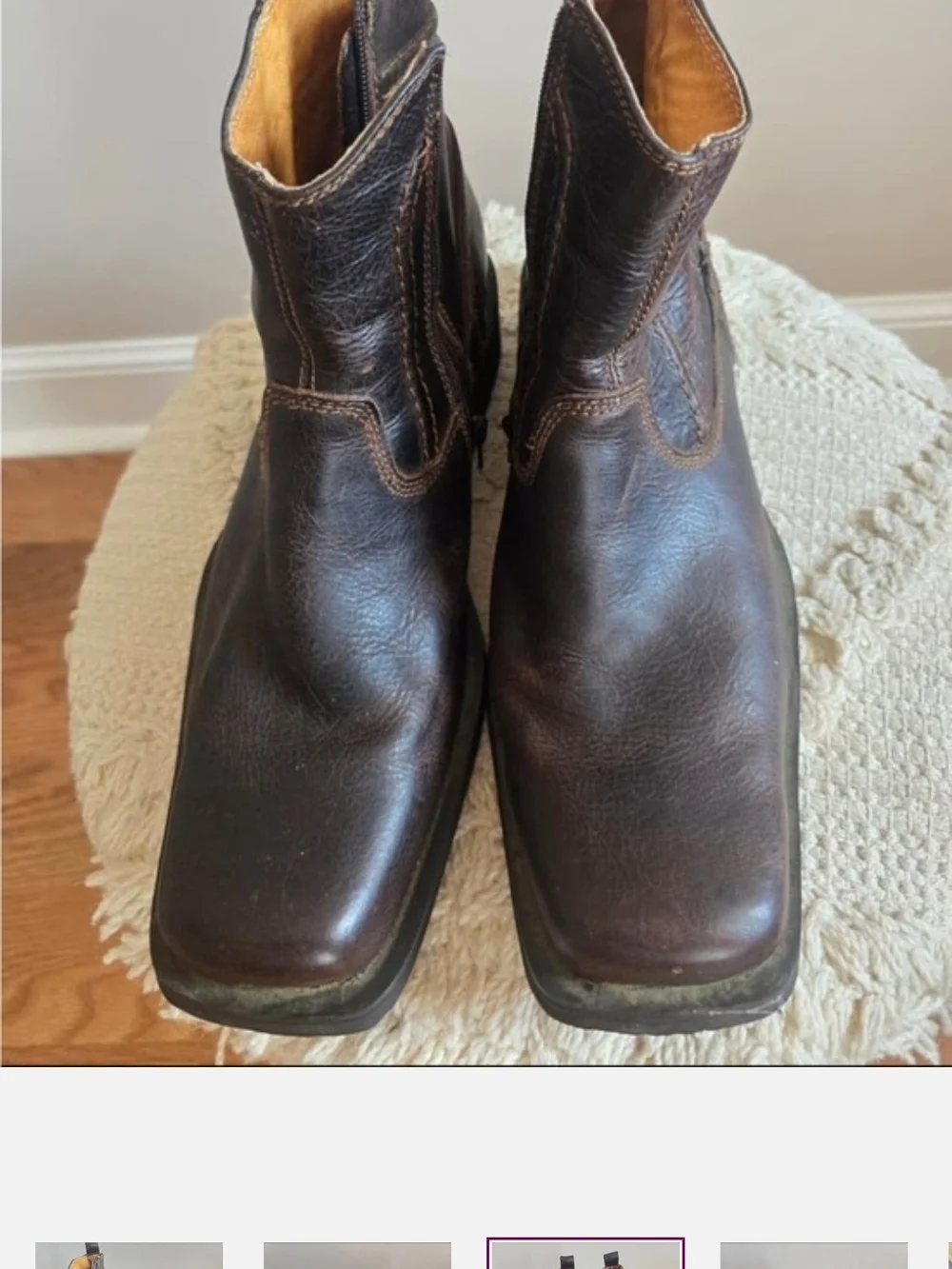 Mens BED STU Leather Boots. Like New! Size 11